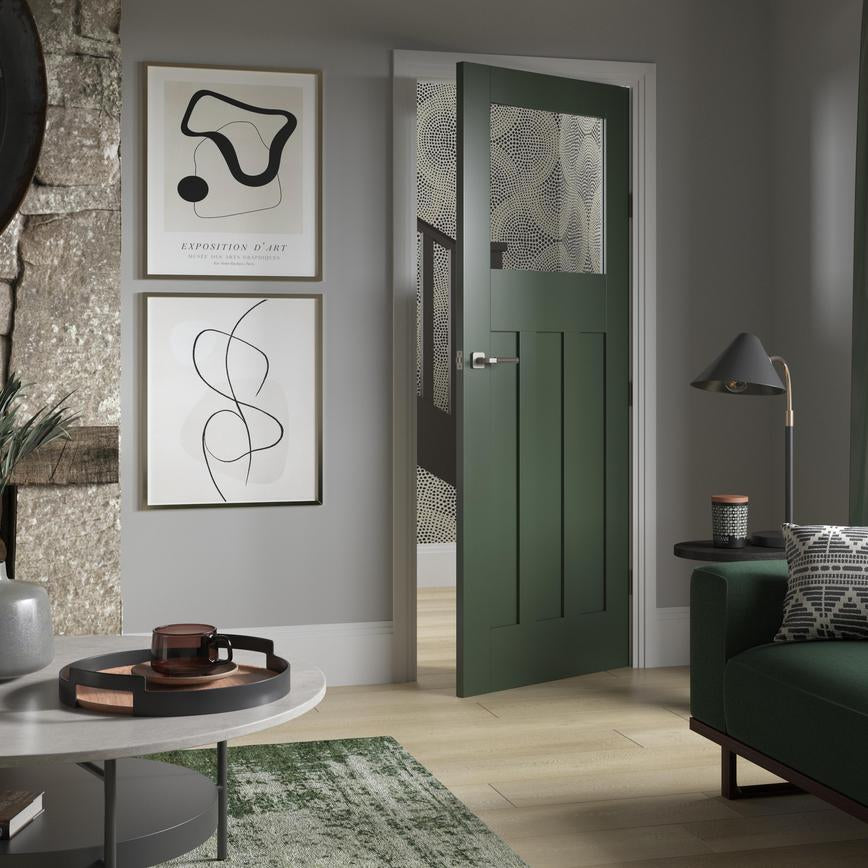 Heritage 30 Solid Primed 3 Panel Glazed Door