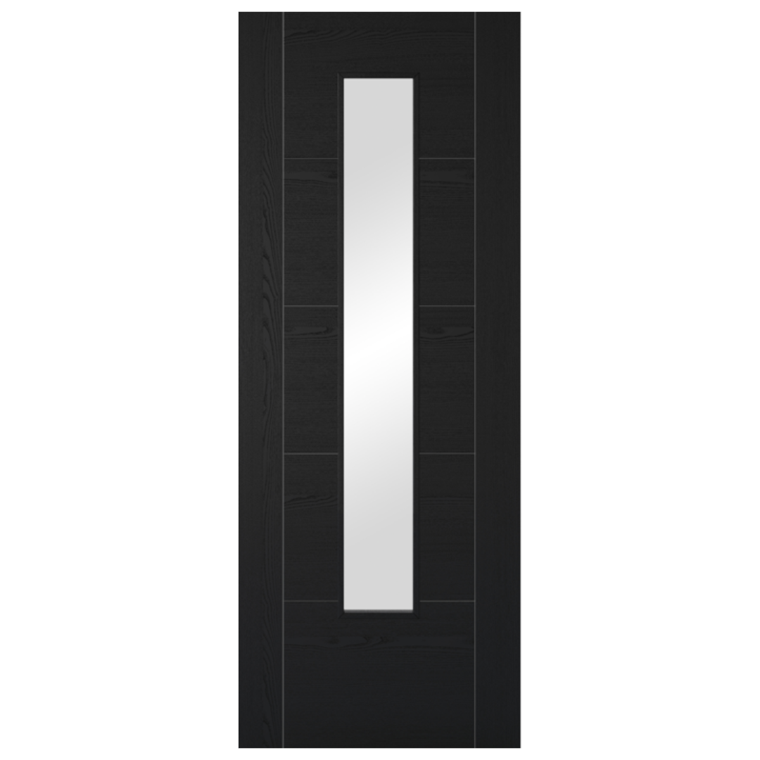 TDC Black Ash Laminate Vancouver Glazed Door