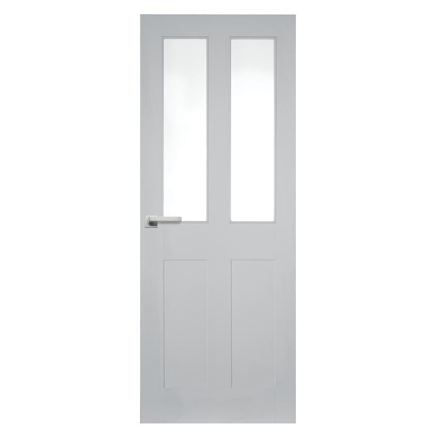 TDC Burford 4 Panel Smooth Moulded Glazed Door