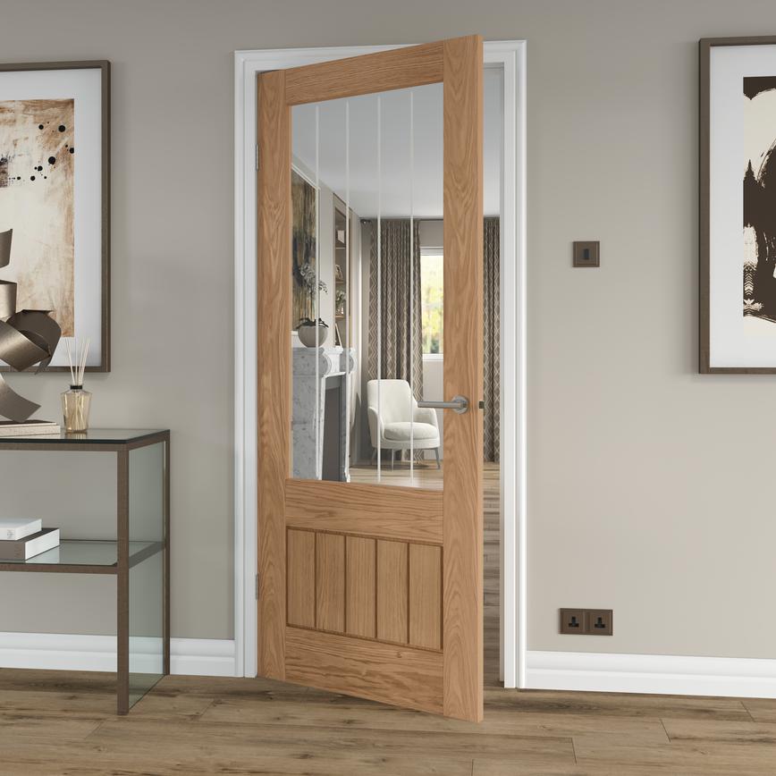Manor Oak Glazed Door