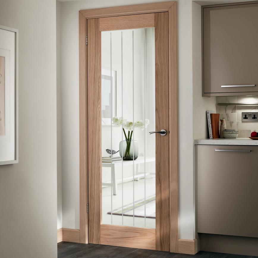 TDC Genoa Oak Glazed Door