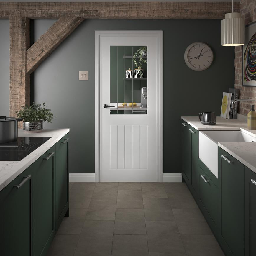 Aston Solid Primed Glazed Door