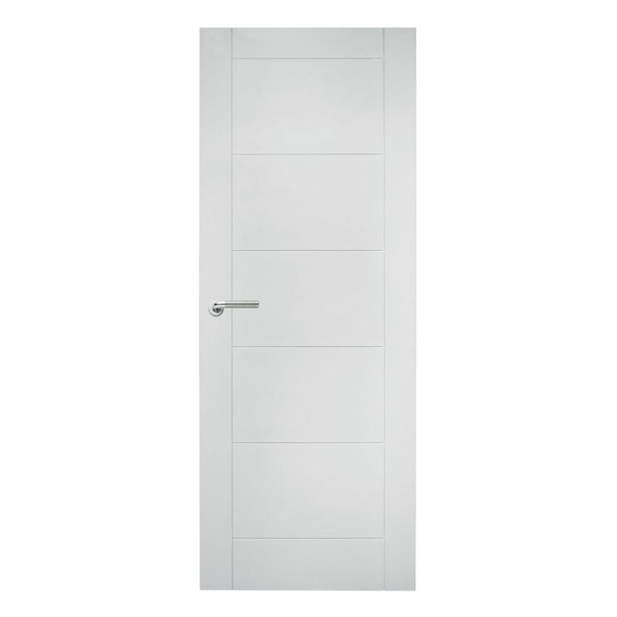 TDC Linear Satin Smooth Pre-finished White Moulded Door