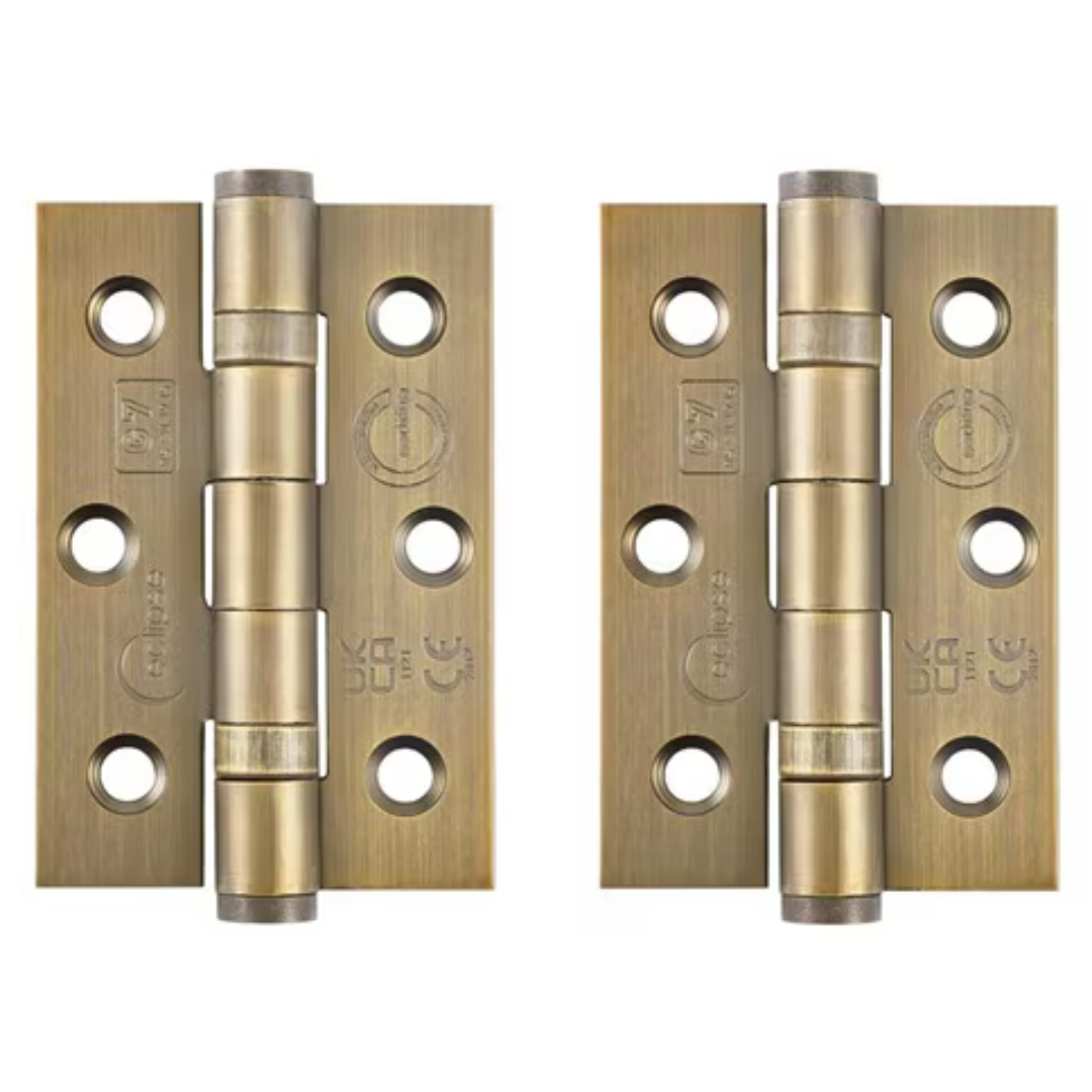 Antique Brass Straight T Bar Door Handle Pack