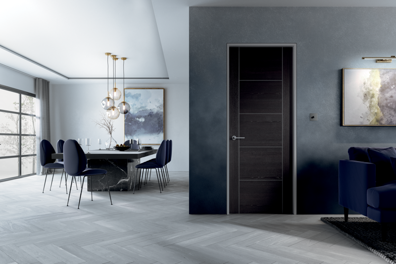 TDC Black Ash Laminate Vancouver Door