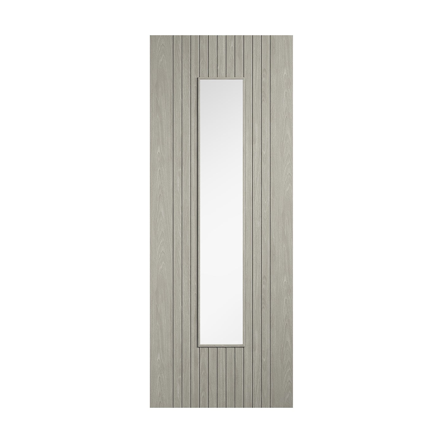 Grey Laminate Sydney Clear Glazed Pre-Finished Door