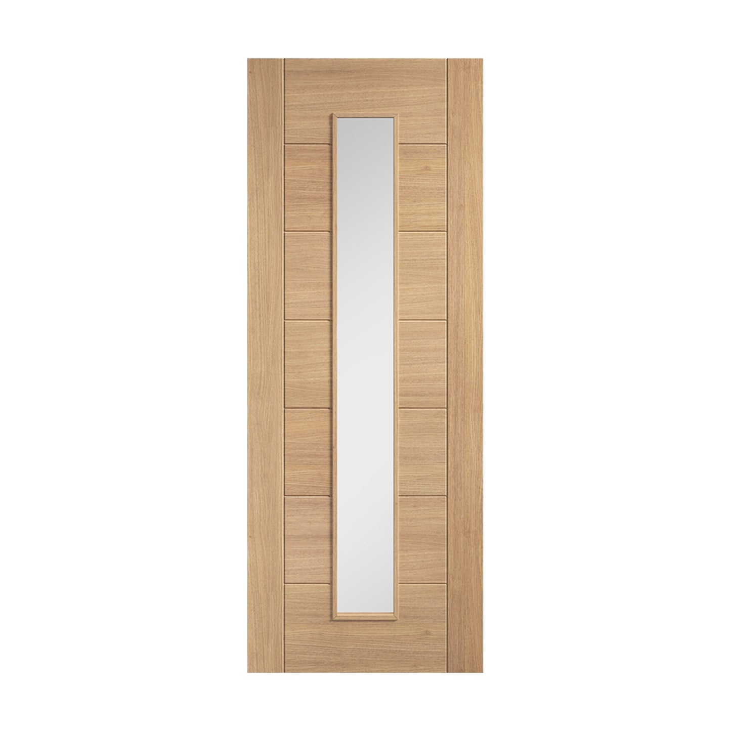 Oak Carini Long Light Glazed Pre-Finished Door