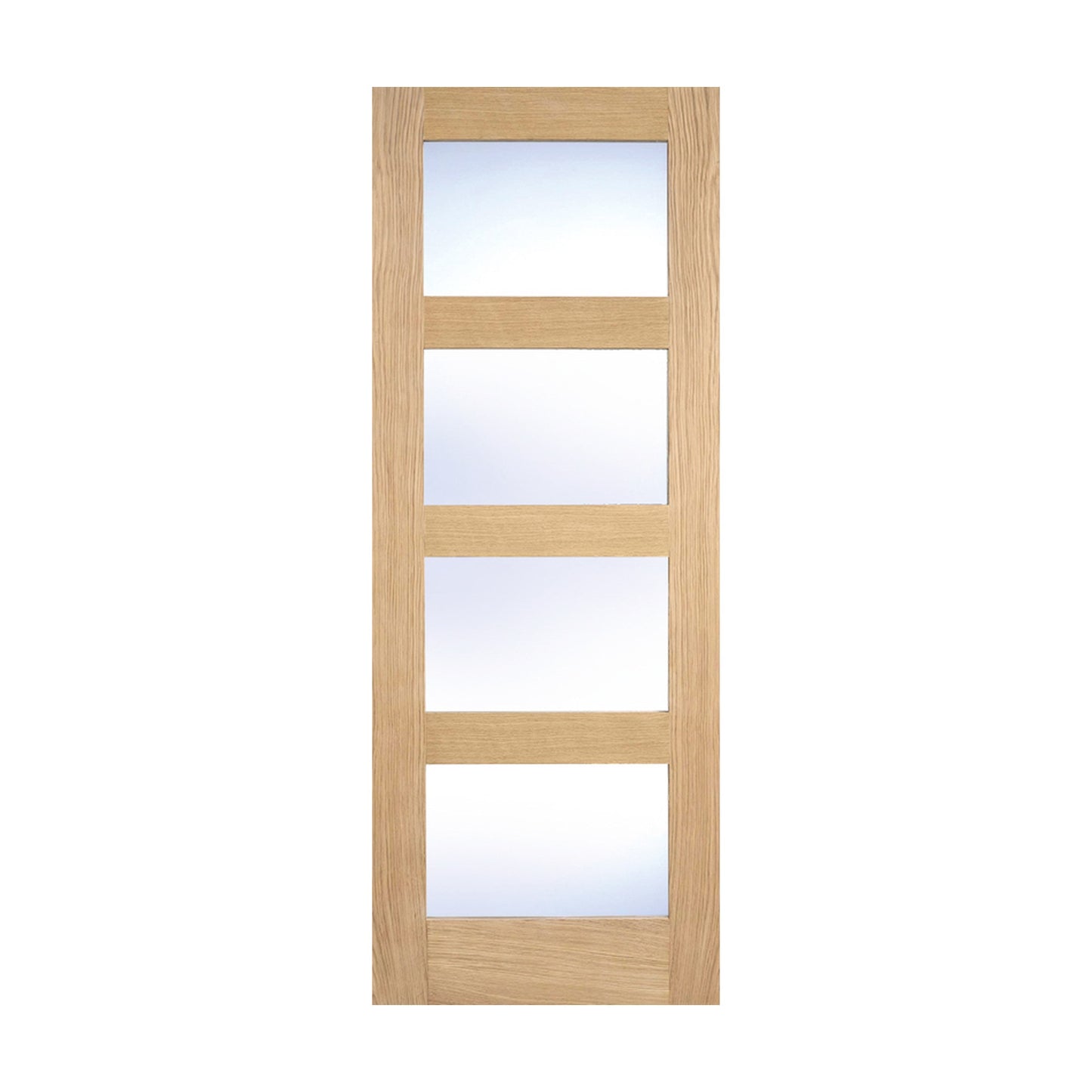 Oak Shaker Clear Glazed Pre-Finished Door