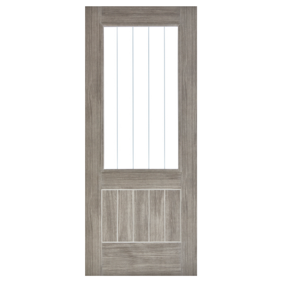 TDC Mexicano Light Grey Laminate Glazed Door