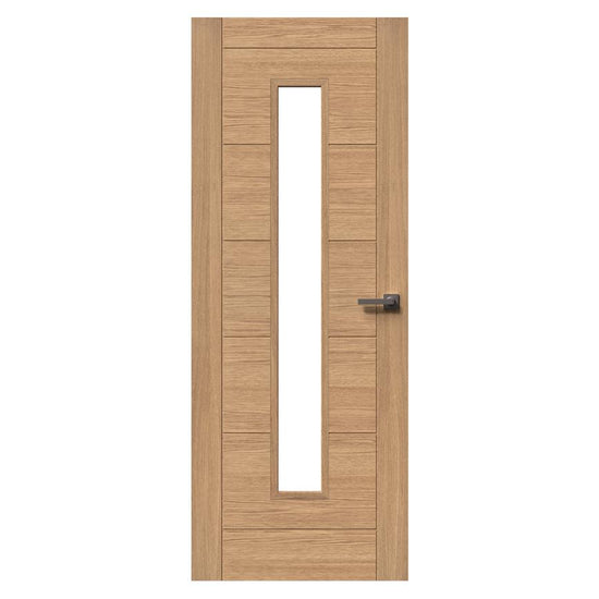 TDC Linear Oak Glazed Door