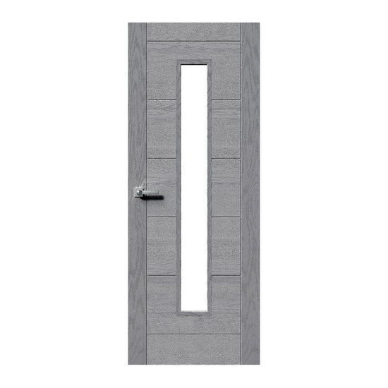 TDC Linear Grey Laminate Glazed Door